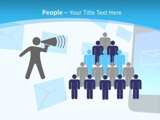 A Cell Phone Sitting Next To An Envelope PowerPoint Template