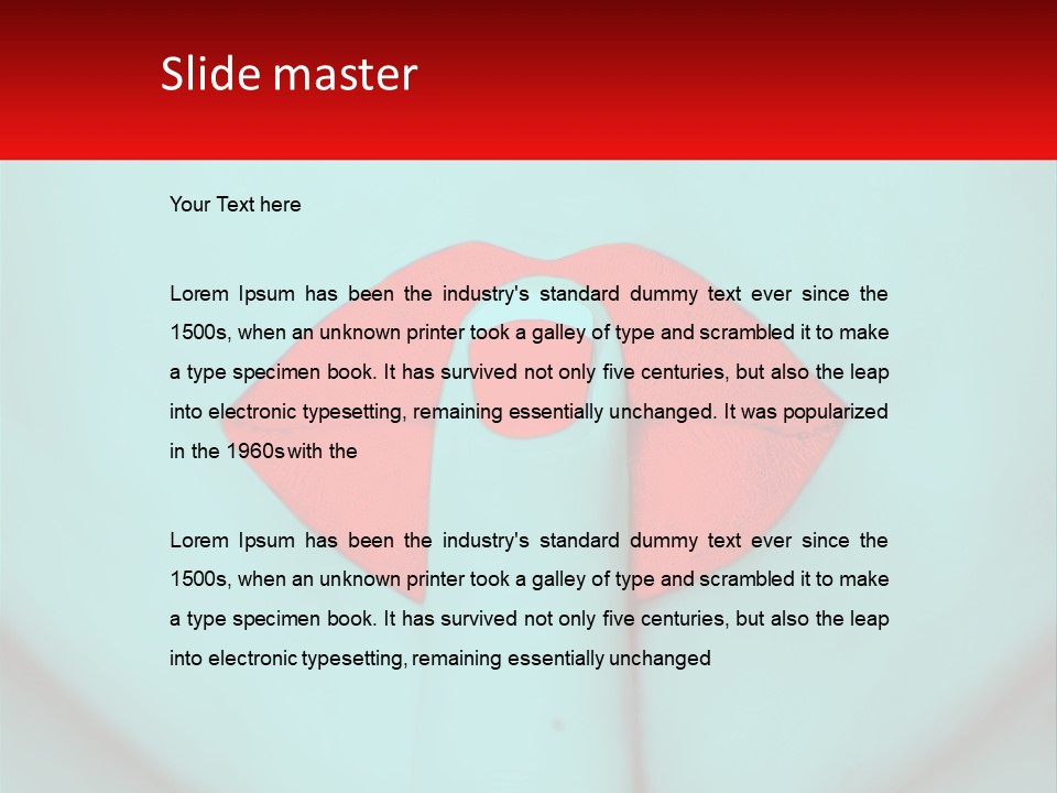 A Woman With A Red Lipstick On Her Lips PowerPoint Template