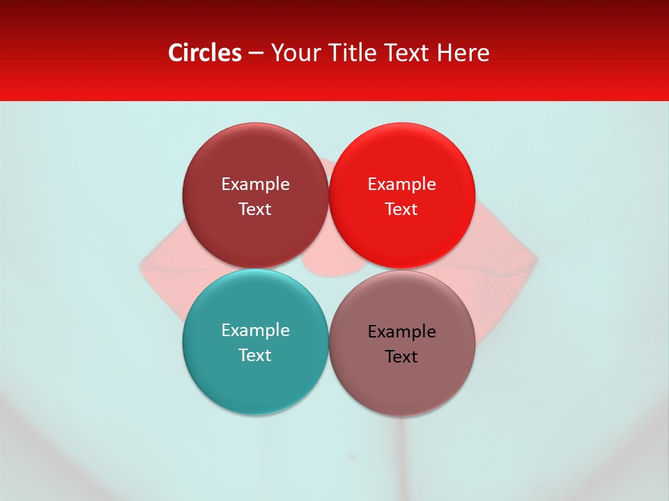 A Woman With A Red Lipstick On Her Lips PowerPoint Template