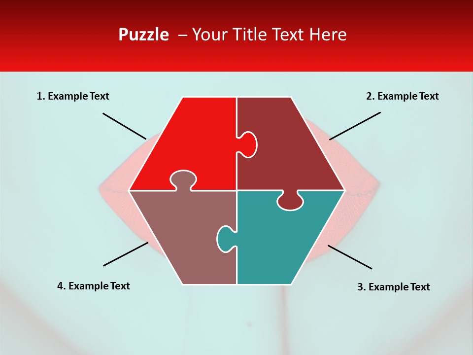 A Woman With A Red Lipstick On Her Lips PowerPoint Template