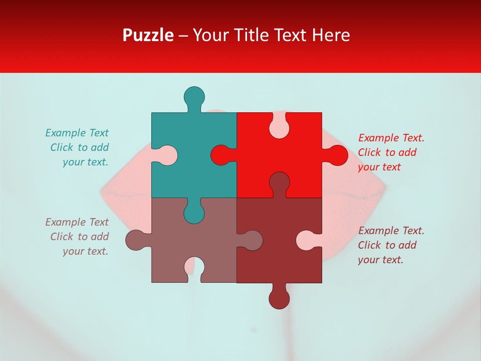 A Woman With A Red Lipstick On Her Lips PowerPoint Template