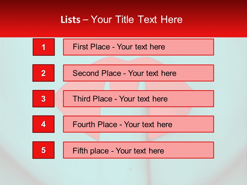 A Woman With A Red Lipstick On Her Lips PowerPoint Template