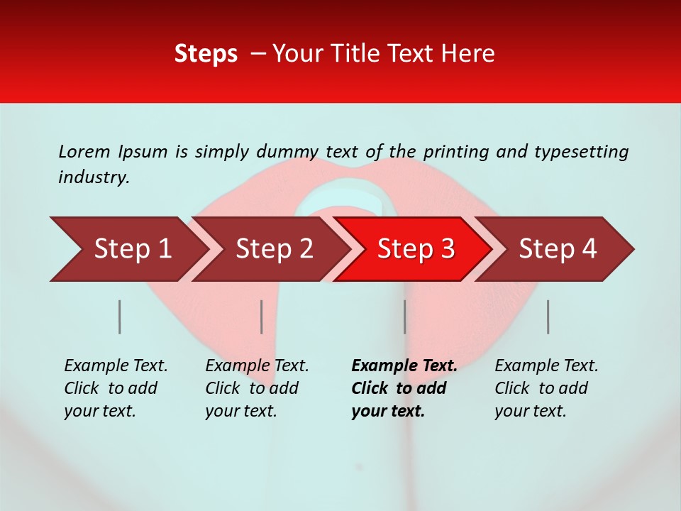 A Woman With A Red Lipstick On Her Lips PowerPoint Template