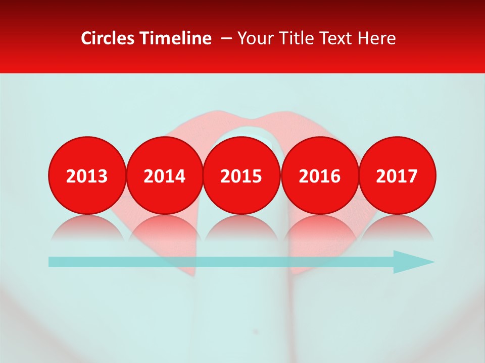 A Woman With A Red Lipstick On Her Lips PowerPoint Template