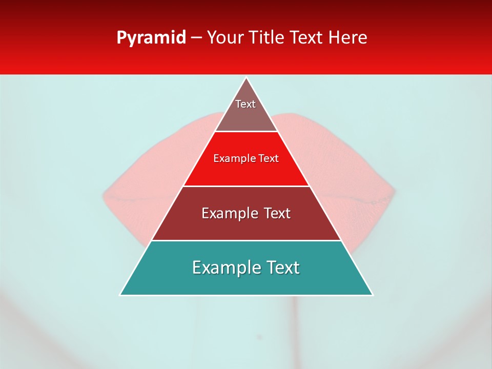 A Woman With A Red Lipstick On Her Lips PowerPoint Template