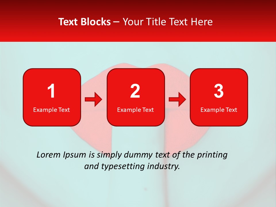 A Woman With A Red Lipstick On Her Lips PowerPoint Template
