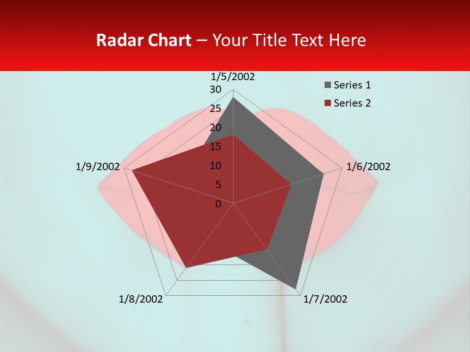 A Woman With A Red Lipstick On Her Lips PowerPoint Template