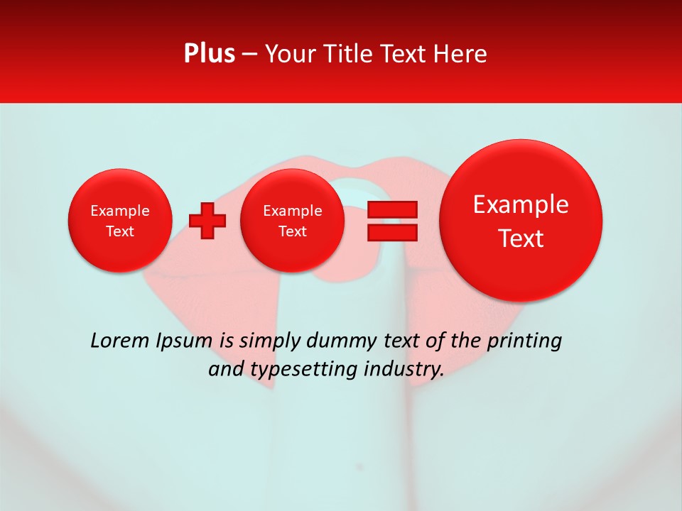 A Woman With A Red Lipstick On Her Lips PowerPoint Template