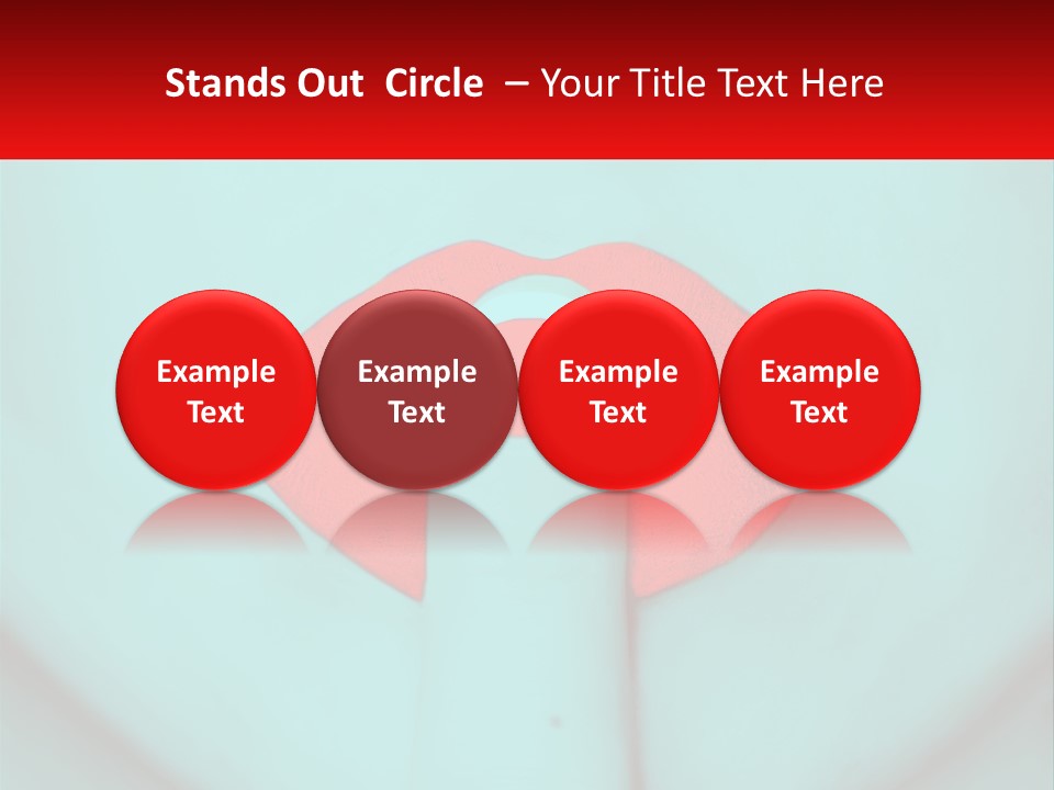 A Woman With A Red Lipstick On Her Lips PowerPoint Template