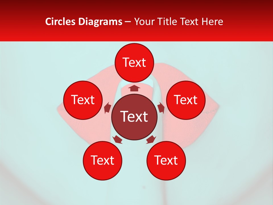 A Woman With A Red Lipstick On Her Lips PowerPoint Template