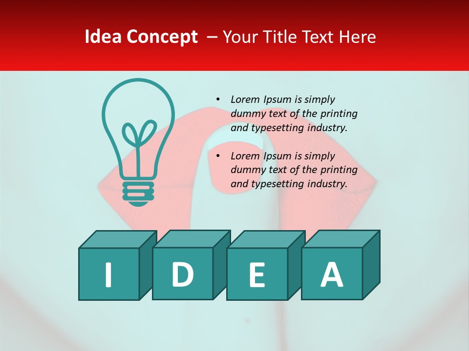 A Woman With A Red Lipstick On Her Lips PowerPoint Template