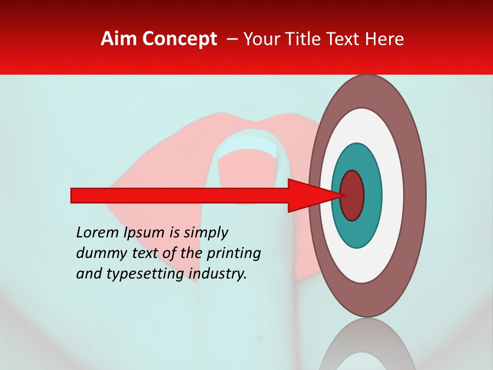 A Woman With A Red Lipstick On Her Lips PowerPoint Template