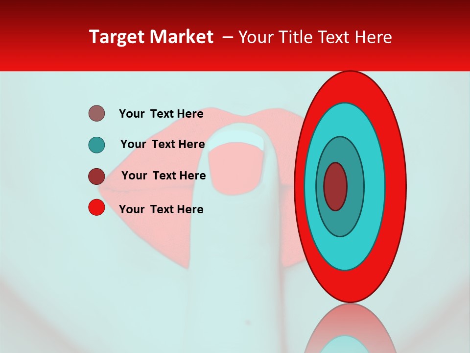 A Woman With A Red Lipstick On Her Lips PowerPoint Template