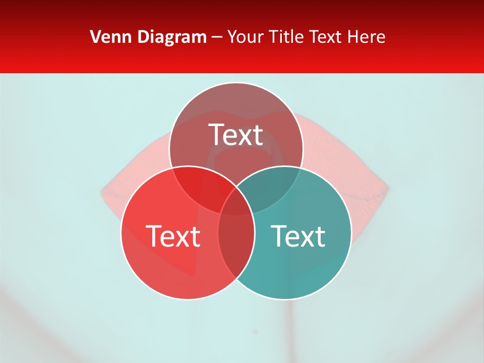 A Woman With A Red Lipstick On Her Lips PowerPoint Template