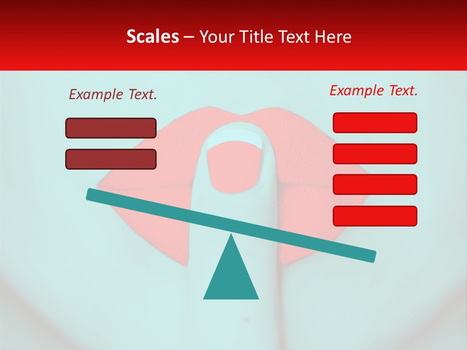 A Woman With A Red Lipstick On Her Lips PowerPoint Template