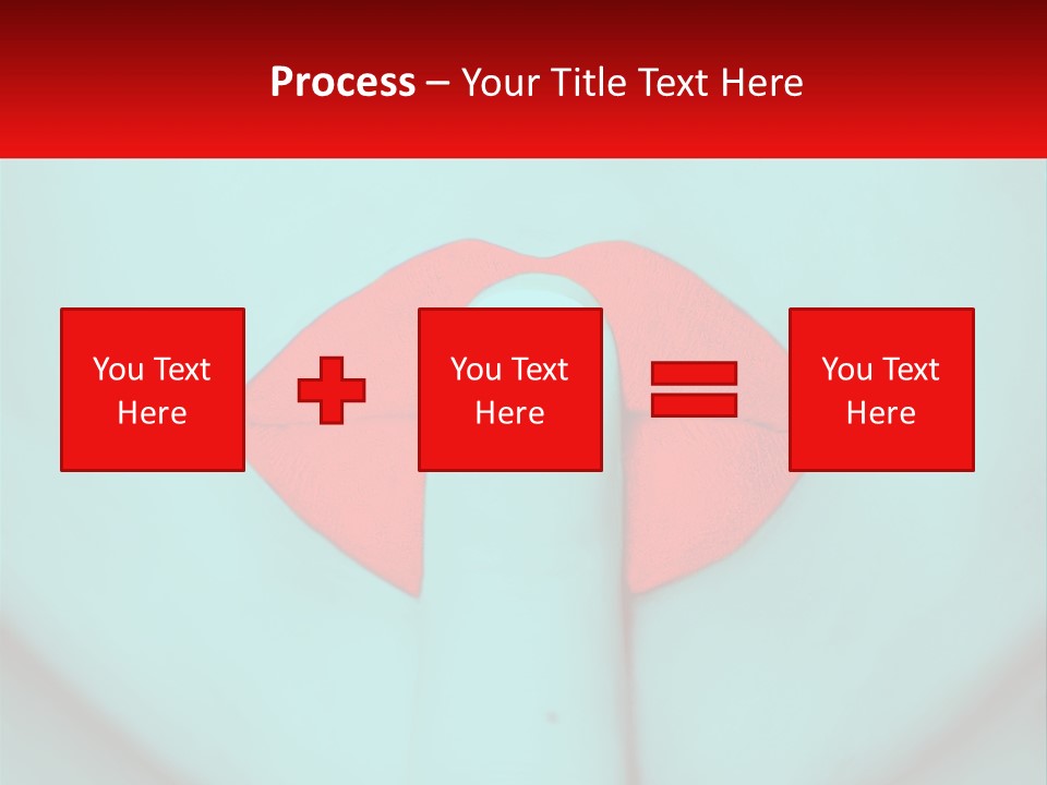 A Woman With A Red Lipstick On Her Lips PowerPoint Template