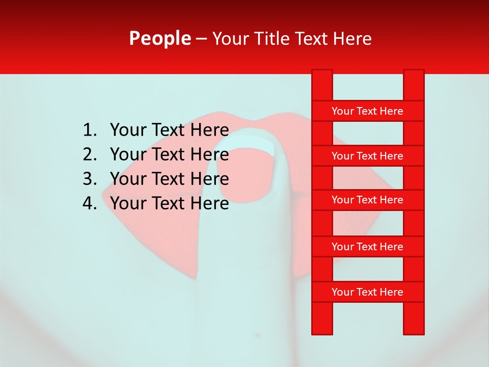 A Woman With A Red Lipstick On Her Lips PowerPoint Template