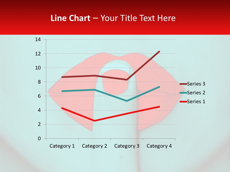 A Woman With A Red Lipstick On Her Lips PowerPoint Template