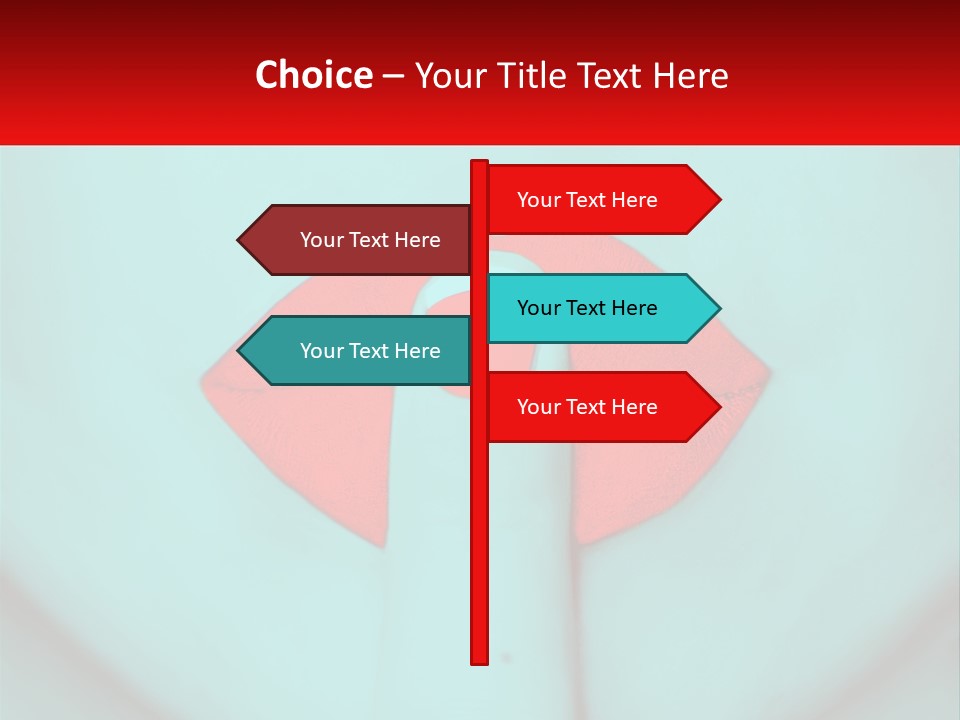 A Woman With A Red Lipstick On Her Lips PowerPoint Template