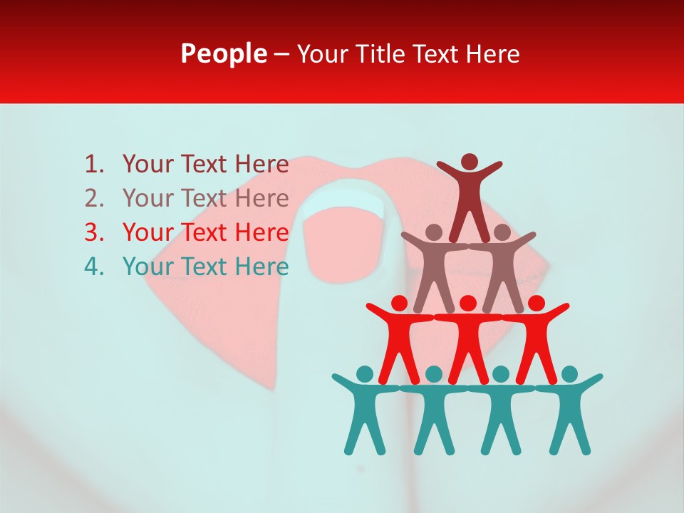 A Woman With A Red Lipstick On Her Lips PowerPoint Template