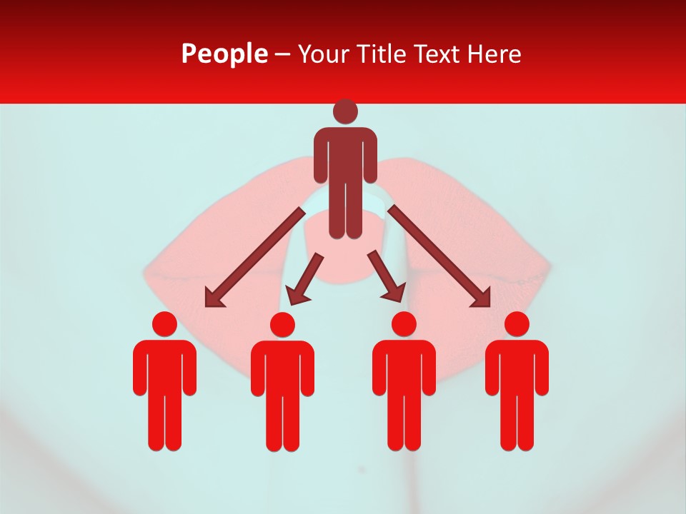 A Woman With A Red Lipstick On Her Lips PowerPoint Template