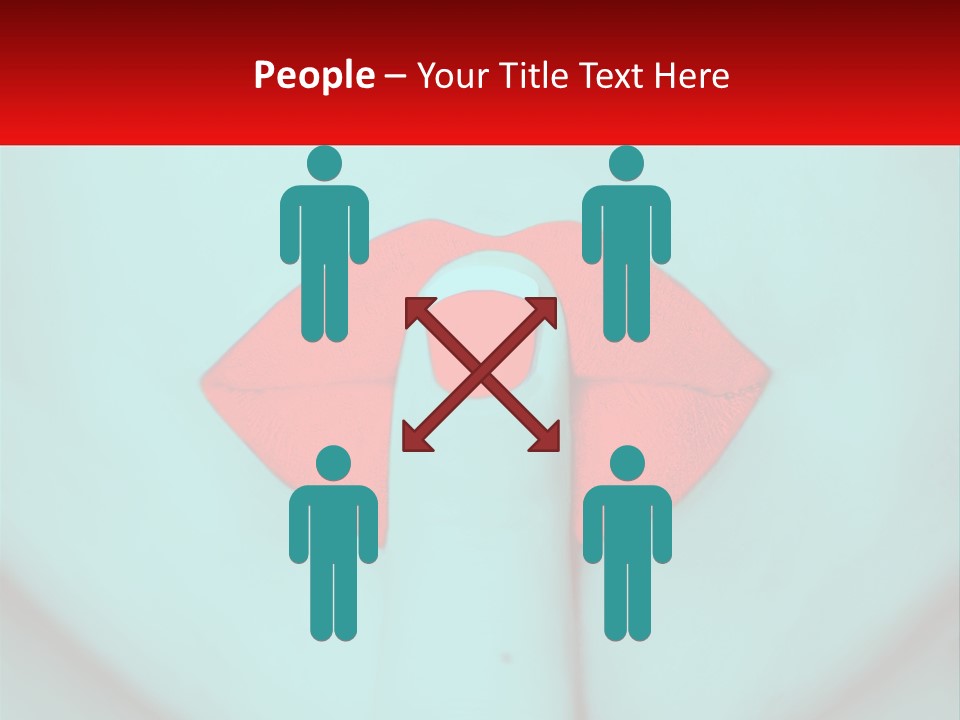 A Woman With A Red Lipstick On Her Lips PowerPoint Template