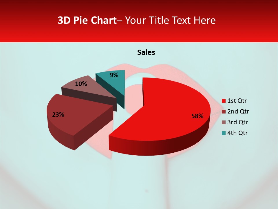 A Woman With A Red Lipstick On Her Lips PowerPoint Template