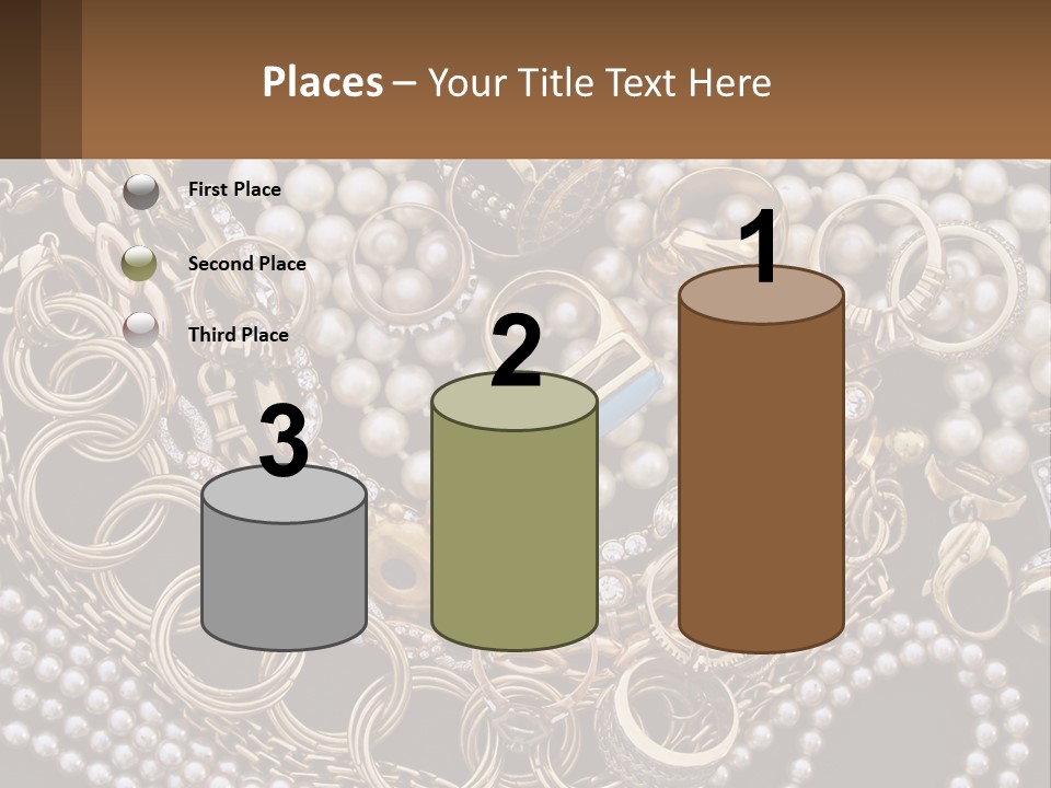 A Bunch Of Pearls And Jewelry On A Table PowerPoint Template