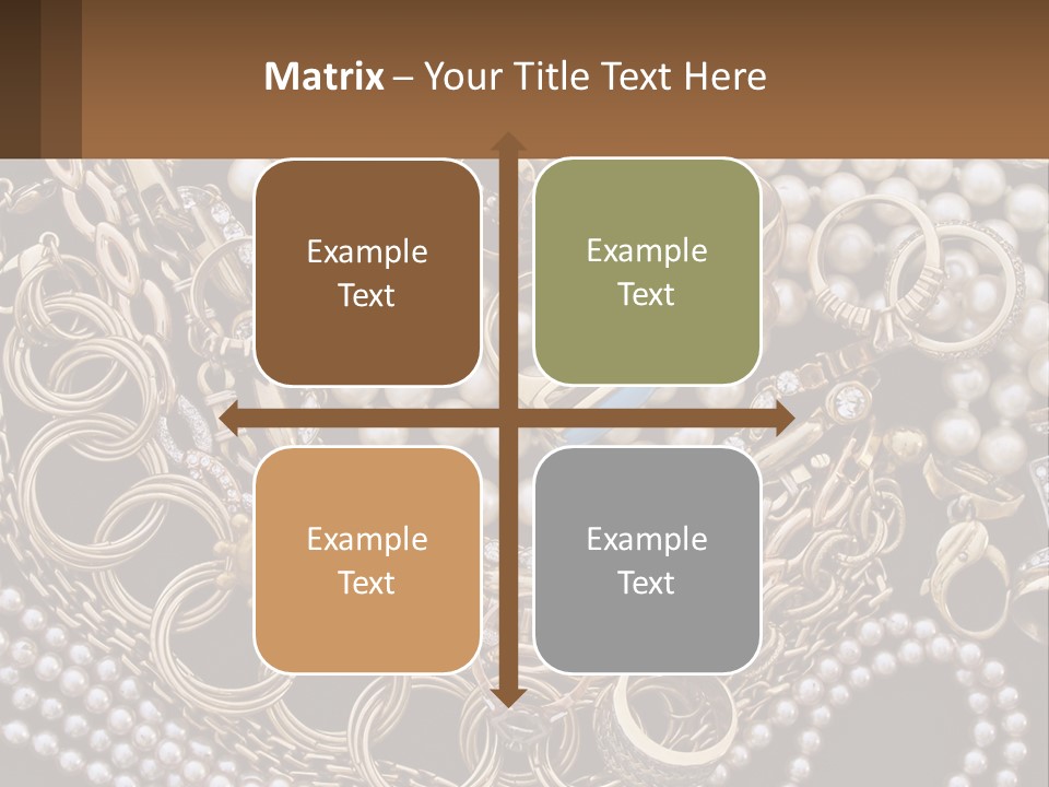 A Bunch Of Pearls And Jewelry On A Table PowerPoint Template