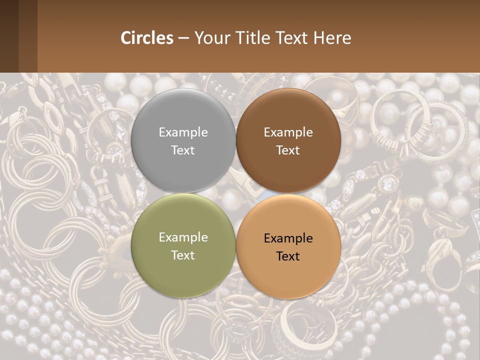 A Bunch Of Pearls And Jewelry On A Table PowerPoint Template