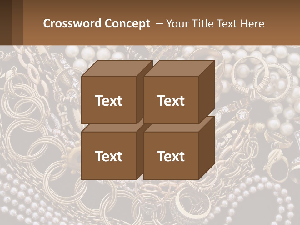 A Bunch Of Pearls And Jewelry On A Table PowerPoint Template