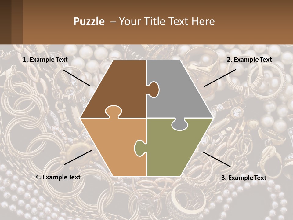 A Bunch Of Pearls And Jewelry On A Table PowerPoint Template