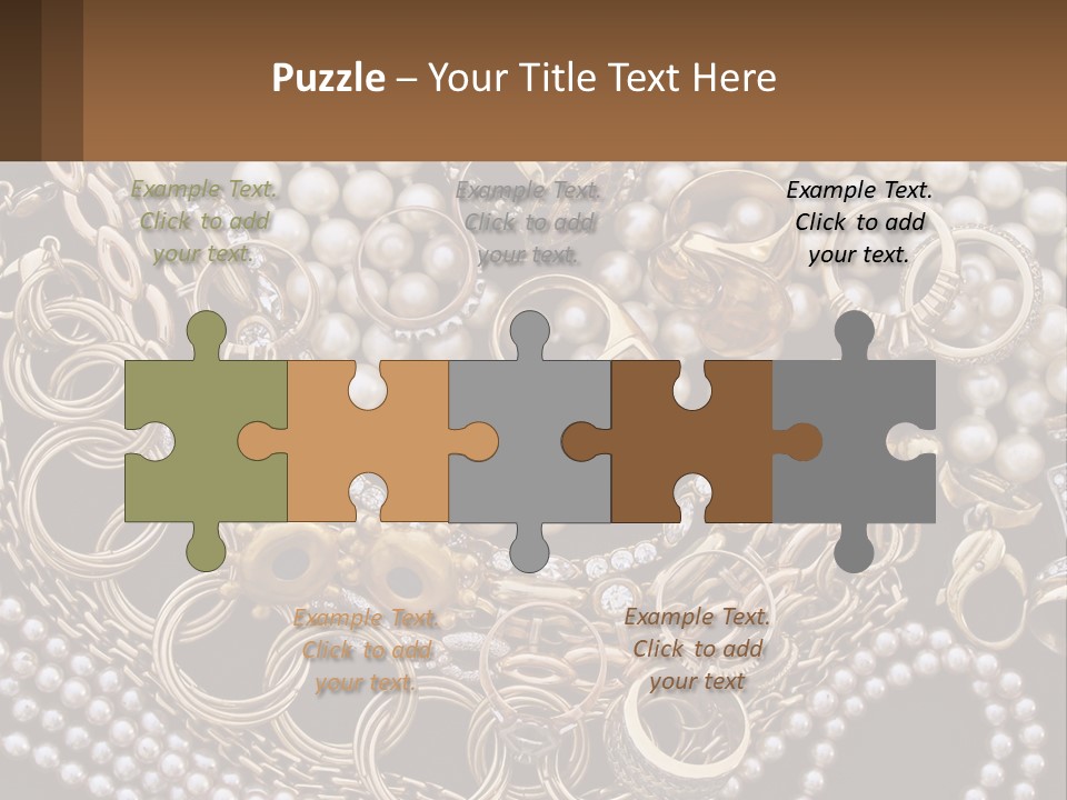A Bunch Of Pearls And Jewelry On A Table PowerPoint Template