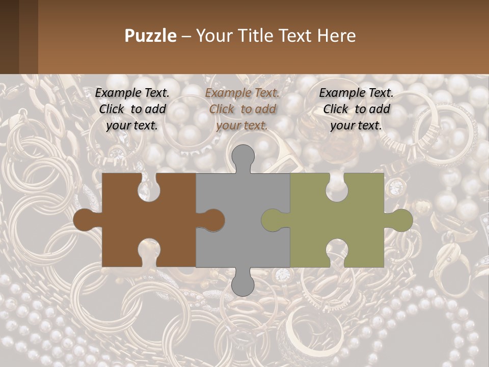 A Bunch Of Pearls And Jewelry On A Table PowerPoint Template