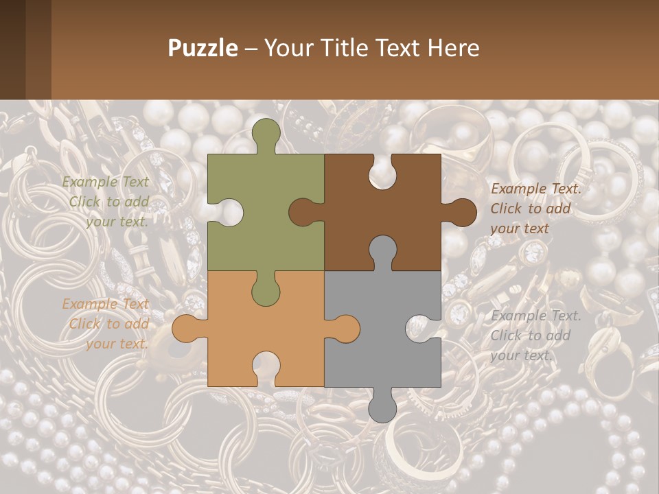 A Bunch Of Pearls And Jewelry On A Table PowerPoint Template