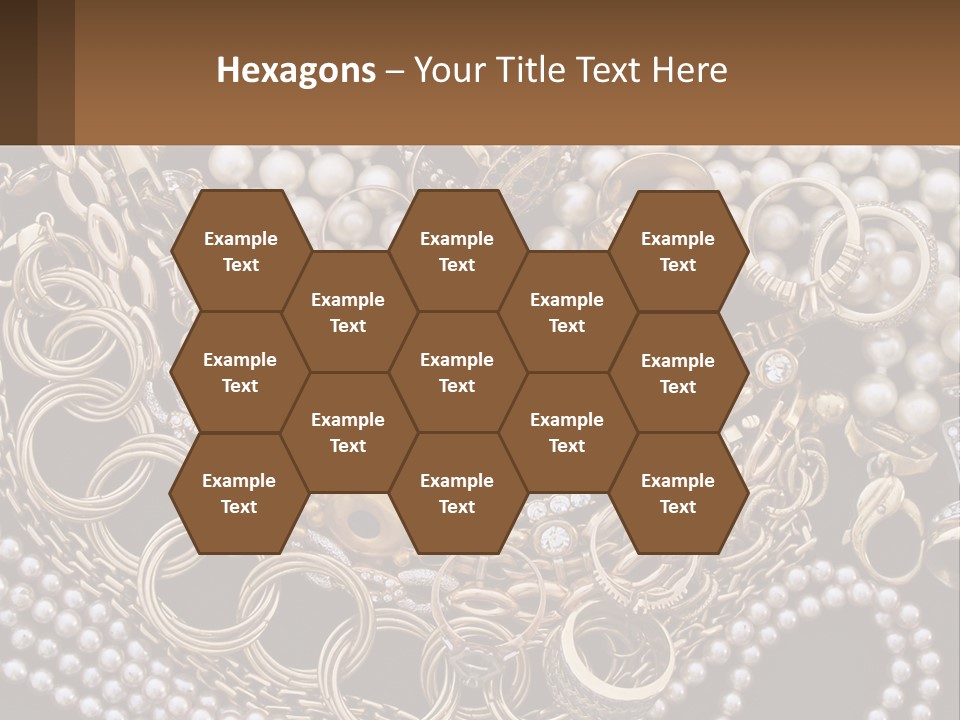 A Bunch Of Pearls And Jewelry On A Table PowerPoint Template