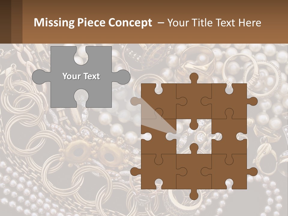 A Bunch Of Pearls And Jewelry On A Table PowerPoint Template