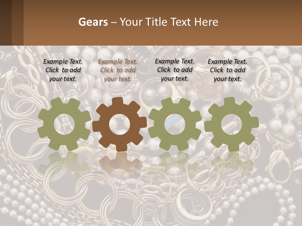 A Bunch Of Pearls And Jewelry On A Table PowerPoint Template