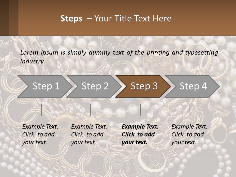 A Bunch Of Pearls And Jewelry On A Table PowerPoint Template
