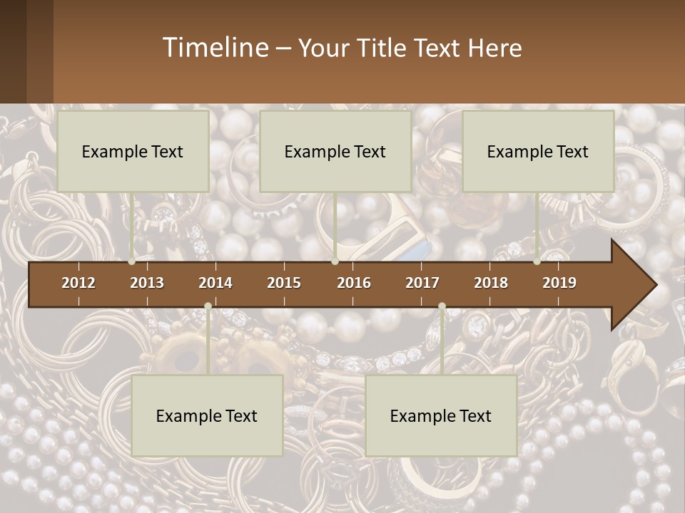 A Bunch Of Pearls And Jewelry On A Table PowerPoint Template