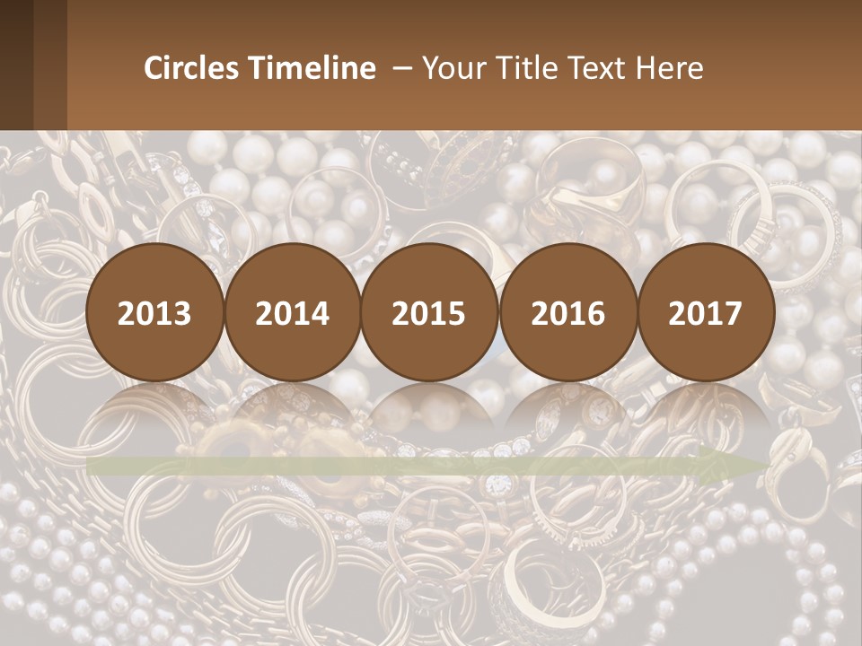 A Bunch Of Pearls And Jewelry On A Table PowerPoint Template