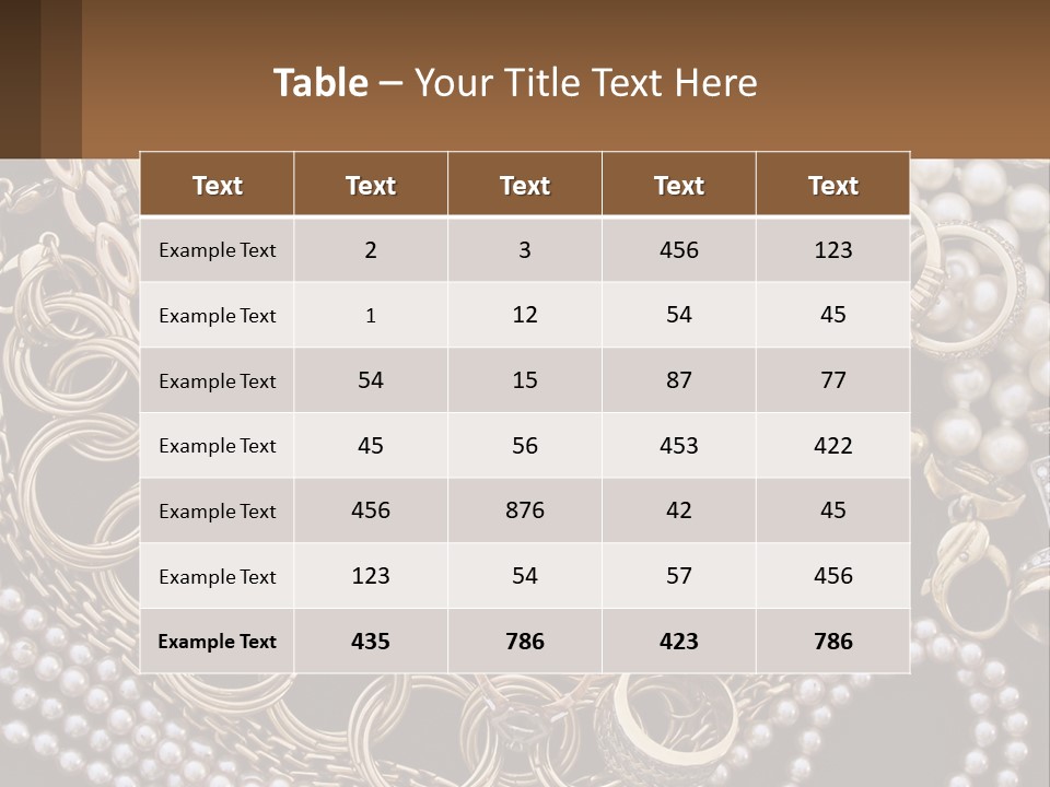 A Bunch Of Pearls And Jewelry On A Table PowerPoint Template