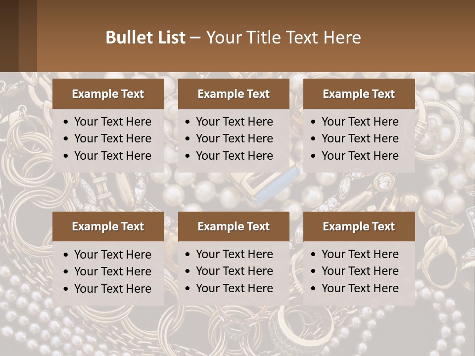 A Bunch Of Pearls And Jewelry On A Table PowerPoint Template