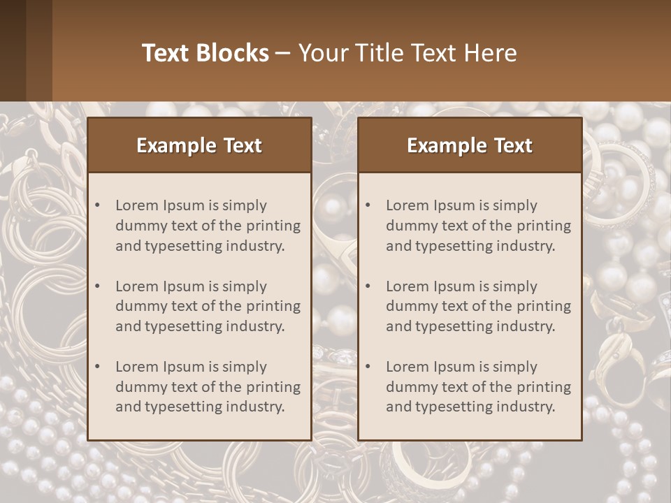 A Bunch Of Pearls And Jewelry On A Table PowerPoint Template