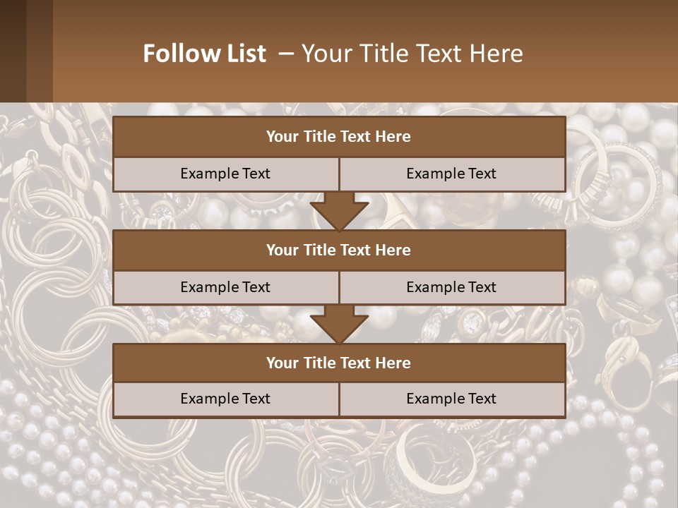 A Bunch Of Pearls And Jewelry On A Table PowerPoint Template