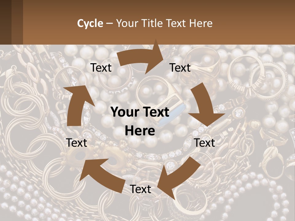 A Bunch Of Pearls And Jewelry On A Table PowerPoint Template