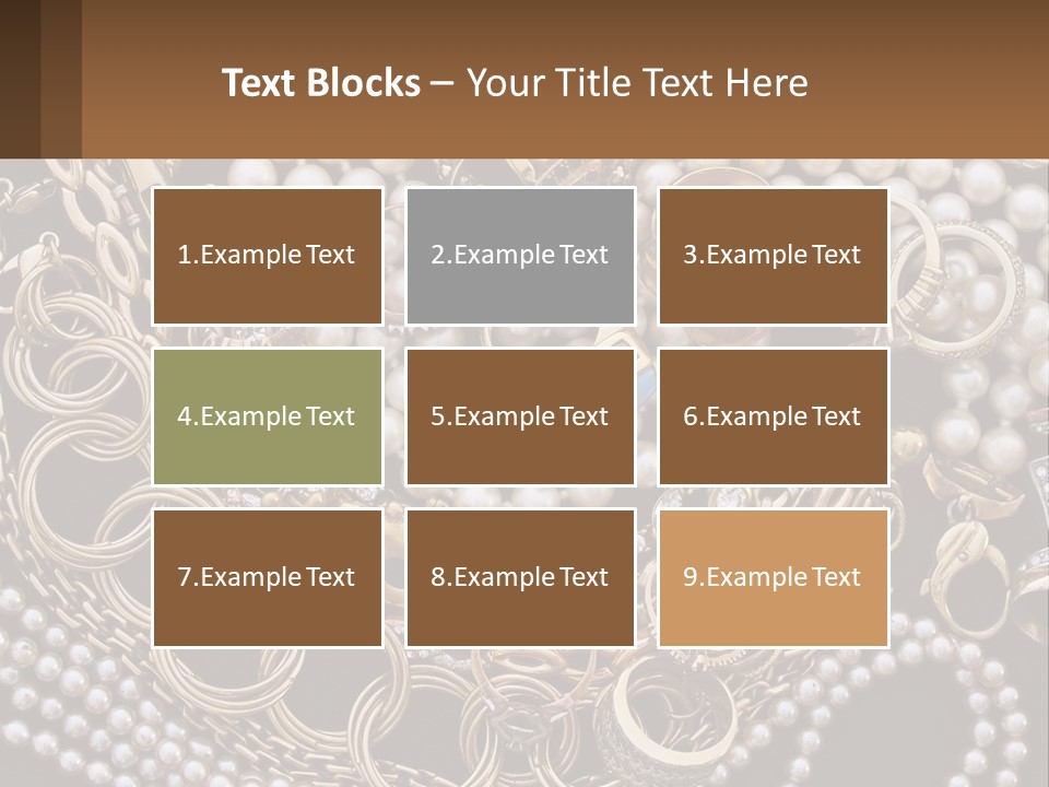 A Bunch Of Pearls And Jewelry On A Table PowerPoint Template