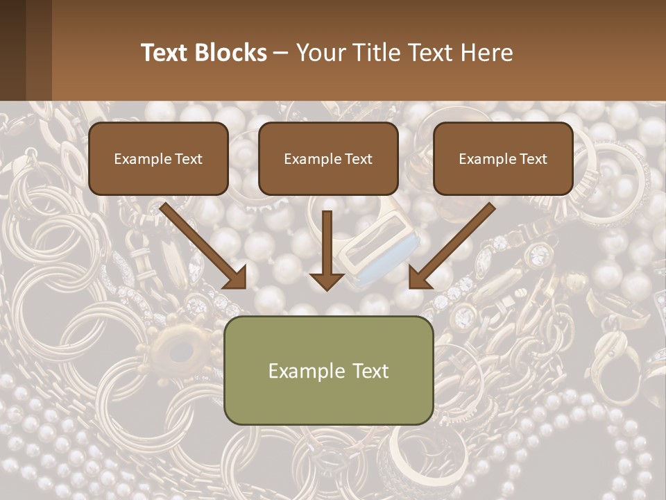 A Bunch Of Pearls And Jewelry On A Table PowerPoint Template