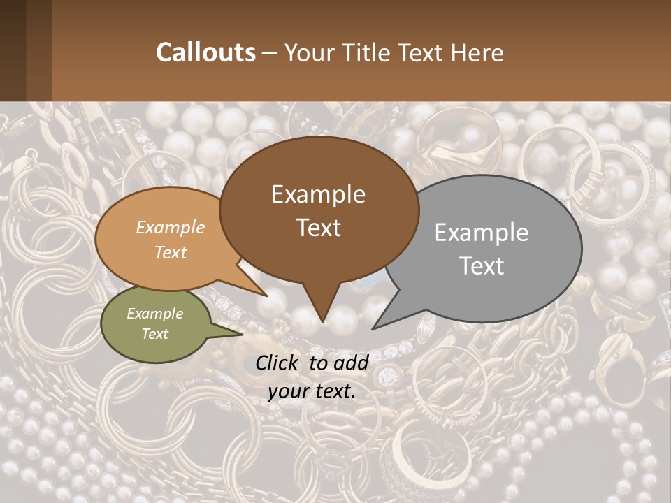 A Bunch Of Pearls And Jewelry On A Table PowerPoint Template