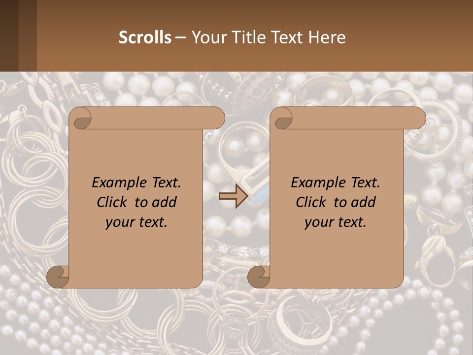 A Bunch Of Pearls And Jewelry On A Table PowerPoint Template